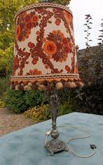 Vintage schemerlamp lamp met samac beeld. Perfect werkend!, Ophalen of Verzenden