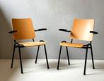 54 x houten schoolstoelen Vergaderstoelen kantoor cafe retro, Ophalen of Verzenden, Zo goed als nieuw, Zwart, Vijf, Zes of meer stoelen
