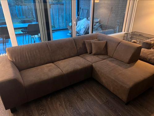 Leenbakker bank Nino Taupe rechts 1j oud, Huis en Inrichting, Banken | Complete zithoeken, Zo goed als nieuw, Ophalen