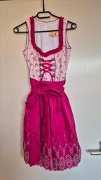 Roze dirndl met bijpassend schort. Maat 32., Ophalen of Verzenden, Zo goed als nieuw, Maat 34 (XS) of kleiner, Overige thema's