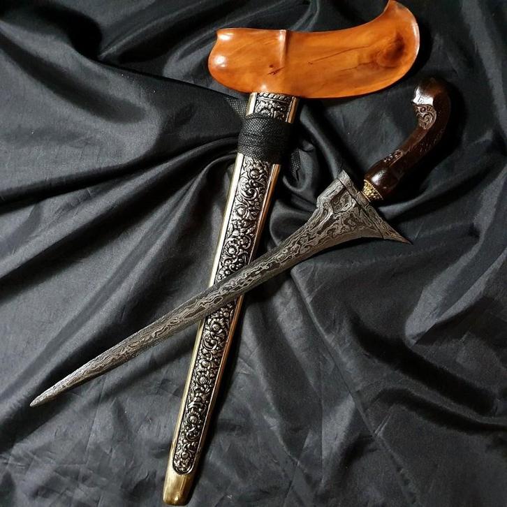Antieke Keris Jalak Tilam Sari Wahyu Tumurun Surakarta KNK47, Antiek en Kunst, Kunst | Niet-Westerse kunst, Verzenden