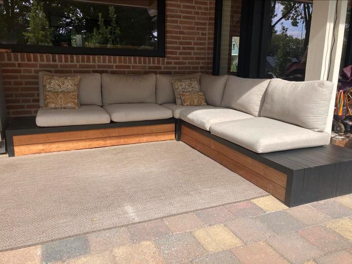 Loungebank 5 zits, Tuin en Terras, Tuinsets en Loungesets, Zo goed als nieuw, Bank, Ophalen