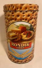 Rondik Crisp rond blik. Hoogte 18 cm Doorsnede 11 cm., Ophalen of Verzenden, Zo goed als nieuw, Overige, Overige merken