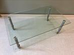 Glazen salontafel zo goed als nieuw, Ophalen, 50 tot 100 cm, Minder dan 50 cm, Rechthoekig