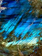 Mooie zware blauw met groen labradoriet, Verzenden, Mineraal