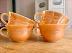 Jaren ‘50 retro kopjes Oven Fire King Ware USA oranje, Antiek en Kunst, Antiek | Servies los, Ophalen of Verzenden