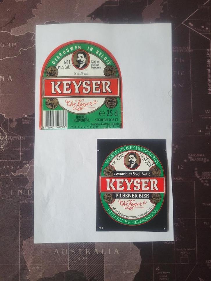 BIERETIKETTEN-E99- KEYSER BELGIE & NEDERLAND, Verzamelen, Biermerken, Nieuw, Overige typen, Bavaria, Verzenden