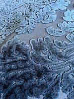 Coupon Fluwelen Jacquard 3 meter - Nieuw - 140 cm breed, Hobby en Vrije tijd, Stoffen en Lappen, Blauw, 120 cm of meer, Ophalen of Verzenden
