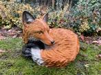 Beeld vos, tuin, vijver, gazon, boerderij 35cm, Ophalen, Nieuw, Kunststof, Dierenbeeld