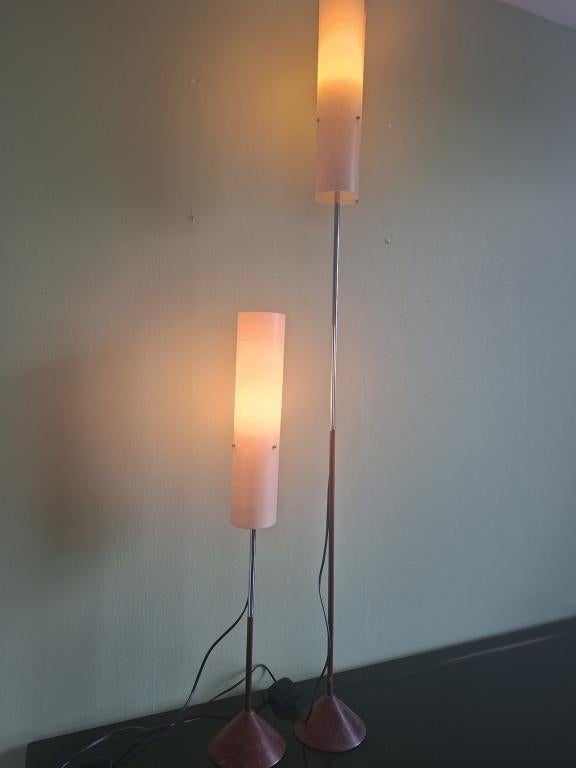 Vloerlamp en tafellamp, Artimeta 1991, ontwerp Joan Auge, Huis en Inrichting, Ophalen, Gebruikt, Design, 150 tot 200 cm