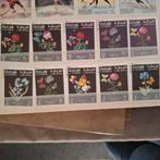 Collectie Sharjah postzegels met bloemen en vlinders, Ophalen of Verzenden