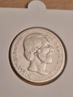 Zilveren gulden Willem 3 1857, Postzegels en Munten, 1 gulden, Koning Willem III, Verzenden, Zilver