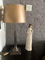 Klassieke schemerlamp met goudkleurige kap, Ophalen, Gebruikt, Klassiek, Metaal