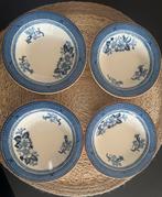 Set van 4 vintage Wood and Sons koloniale roséblauwe kommen, Antiek en Kunst, Antiek | Servies los, Ophalen of Verzenden