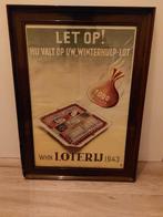 Ingelijste Winterhulp Nederland poster Loterij 1943, Ophalen of Verzenden