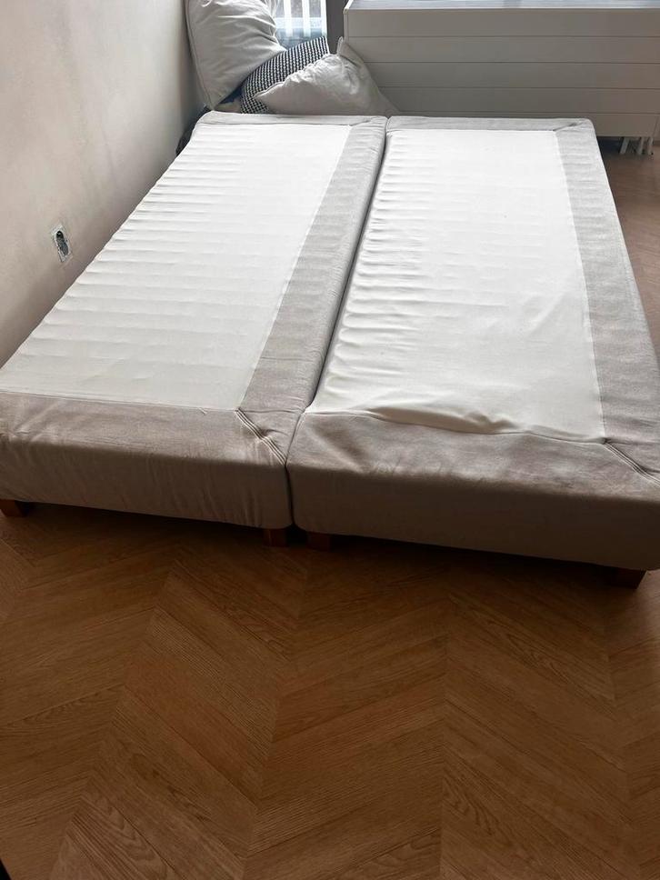 IKEA ESPEVÄR Boxspring 160x200 - Goede Staat, Huis en Inrichting, Slaapkamer | Boxsprings, Gebruikt, 160 cm, 200 cm, Tweepersoons