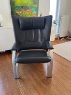 WK wohnen leren relaxstoel spot 698 grijs, Huis en Inrichting, Ophalen, Minder dan 75 cm, Leer, Zo goed als nieuw