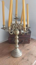 fraaie antieke 18e/19e eeuwse koperen kandelaar, Antiek en Kunst, Antiek | Kandelaars, Ophalen of Verzenden, Koper of Brons