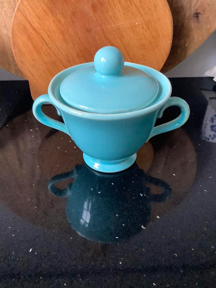 Driehoek Huizen suikerpotje fifties, Antiek en Kunst, Curiosa en Brocante, Ophalen of Verzenden