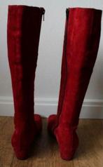 Via Vai Rode Suède Laarzen ZGAN, Hoge laarzen, Verzenden, Zo goed als nieuw, Rood