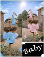 Geboorte ooievaar, Kinderen en Baby's, Kraamcadeaus en Geboorteborden, Ophalen