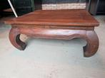 Opium tafel. Houten salontafel met unieke poten, Huis en Inrichting, Tafels | Salontafels, Gebruikt, 50 tot 100 cm, Vierkant, Oosters