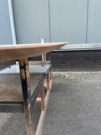 Deens ovale eettafel 240x110x3 verjongd eiken rustiek, Ophalen, Eikenhout, Vijf personen of meer, Ovaal