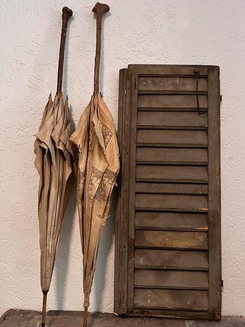 Antiek oude brocante parasol paraplu sleets bij paspop, Antiek en Kunst, Antiek | Woonaccessoires, Ophalen of Verzenden