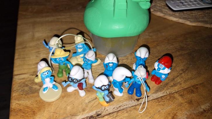 Smurfen Collectie met Huisje, Verzamelen, Smurfen, Gebruikt, Poppetje, Figuurtje of Knuffel, Verschillende Smurfen, Ophalen of Verzenden