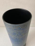 Knodgen blauw keramiek vaas , West Germany, Gebruikt, Blauw, Aardewerk of Porselein, Ophalen of Verzenden