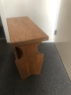 Robuuste lectuurbak van blank eikenhout, Gebruikt, 55 tot 75 cm, Rechthoekig, Robuust