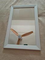 witte rechthoekige houten spiegel, Ophalen, Minder dan 50 cm, Gebruikt, Minder dan 100 cm