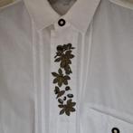 Trachten Tiroler overhemd 41 oktoberfeest, Ophalen of Verzenden, Gedragen, Maat 52/54 (L)