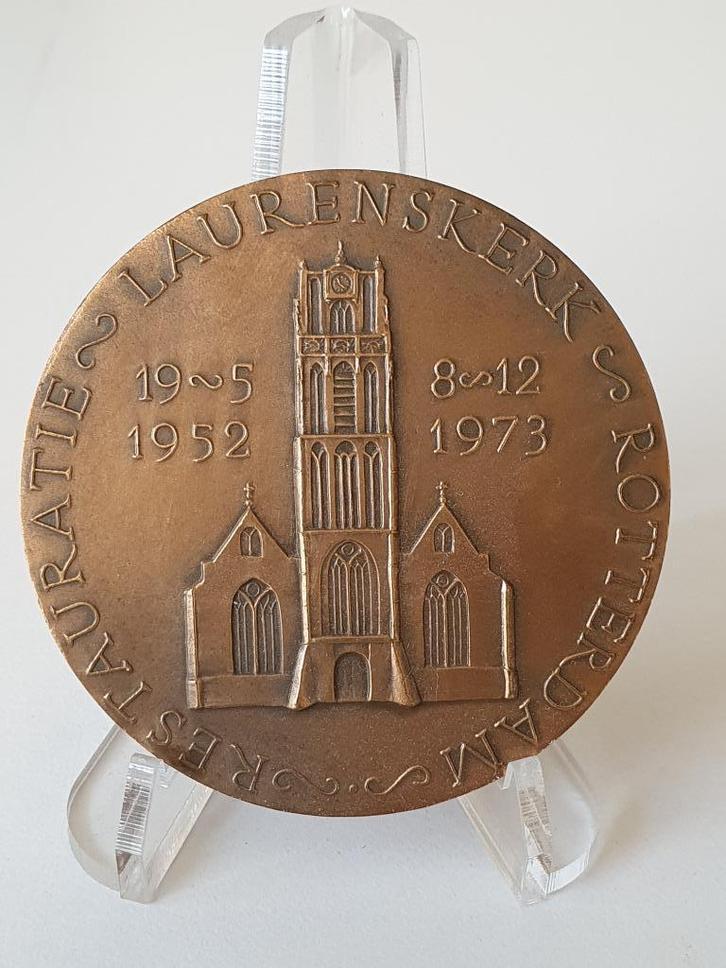 Herdenkingspenning: Restauratie Orgel Laurenskerk, Postzegels en Munten, Penningen en Medailles, Brons, Nederland, Ophalen of Verzenden