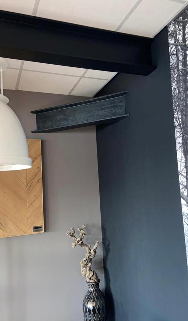 Imitatie zwarte geschilderde stalen balken maten, Tuin en Terras, Palen, Balken en Planken, Nieuw, Balken, 180 tot 250 cm, Ophalen of Verzenden