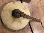 Hanglamp vintage antiek gemarmerde beige, geel, bruin, Antiek en Kunst, Ophalen
