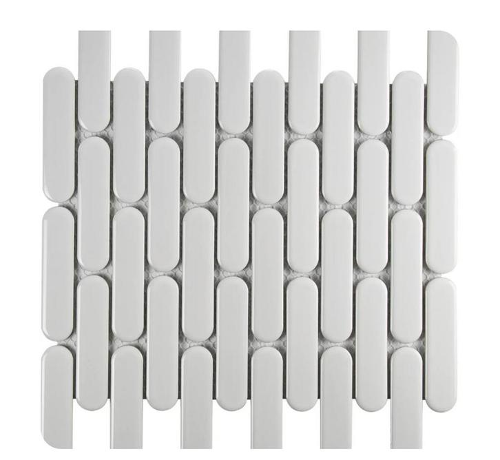 Oval finger white glossy, the mosaic factory, TMF 3 x 0.9m2, Doe-het-zelf en Verbouw, Tegels, Nieuw, Wandtegels, Keramiek, Minder dan 5 m²