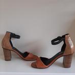 Leren enkelband sandalen mt 38, Kleding | Dames, Schoenen, Bruin, Zo goed als nieuw, Sandalen of Muiltjes, Ophalen of Verzenden