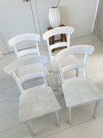 Houten stoelen, Ophalen, Gebruikt, Wit, Vier