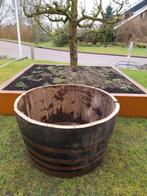 Zeer Grote Bloembak Whiskeyvat 250 liter, Ophalen, Kunststof, Rond, Nieuw
