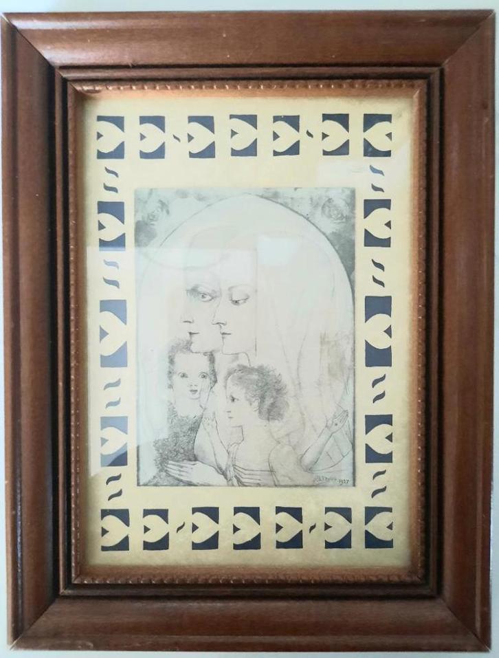 Prent litho van Jan Toorop.1927,de gezegendsten, Antiek en Kunst, Kunst | Litho's en Zeefdrukken, Ophalen of Verzenden