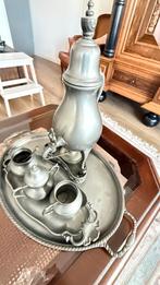 Vintage Tinnen Koffie-/Theeservies - ZINN 94% - Holland, Antiek en Kunst, Antiek | Tin, Ophalen of Verzenden