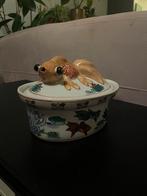 Vintage Stoofpan met Gouden Vis Deksel, Antiek en Kunst, Antiek | Keramiek en Aardewerk, Ophalen