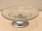 Vintage glazen schaaltje op voet, Huis en Inrichting, Woonaccessoires | Schalen en Manden, Schaal, Rond, Ophalen of Verzenden