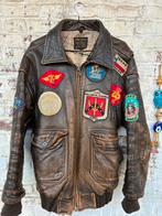 AVIREX Top Gun Style G-1 Bomber Flight Leather Jacket XL, Kleding | Heren, Ophalen of Verzenden, Zo goed als nieuw, Bruin
