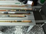 6 stuks vintage oude antieke hengels en diverse molens, Watersport en Boten, Ophalen, Gebruikt, Werphengel