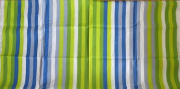 Nieuwe lap stof met groene en blauwe strepen Ikea 2008