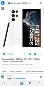 Mooie goedwerkende samsung s22 ultra met pen, Ophalen of Verzenden, Wit, Zo goed als nieuw, Galaxy S22