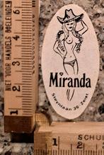Vintage sticker Miranda sexy blote cowgirl blote borsten, Ophalen of Verzenden, Zo goed als nieuw
