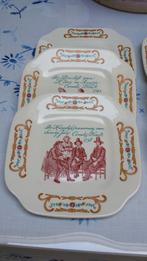 6 Gebaksbordjes van BOCH La Louvière ~ Afb. Cornelis TROOST, Antiek en Kunst, Antiek | Porselein, Ophalen of Verzenden